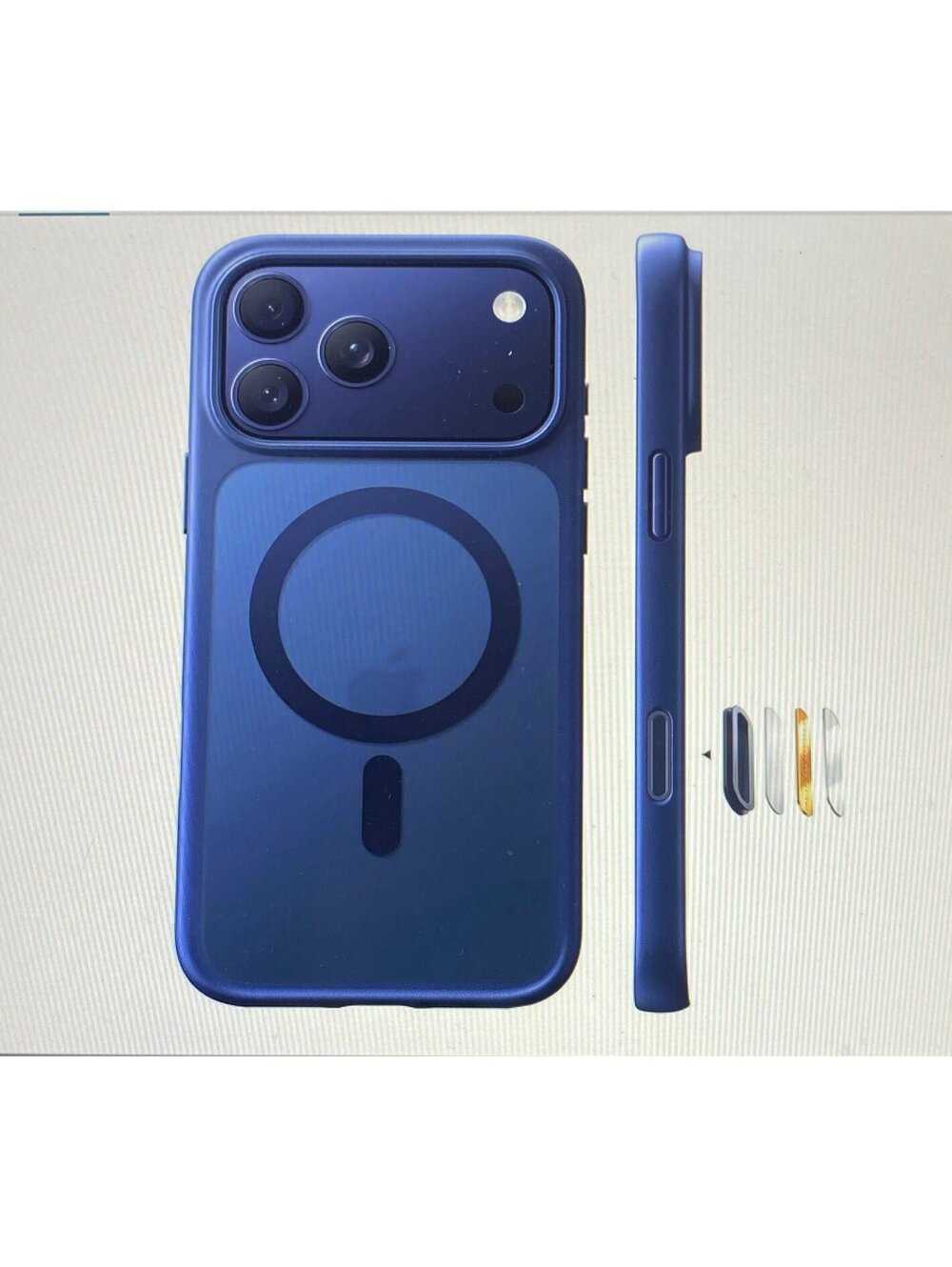 Torras Magnetic Shockproof for iPhone 17 Pro Translucent Deep Blue